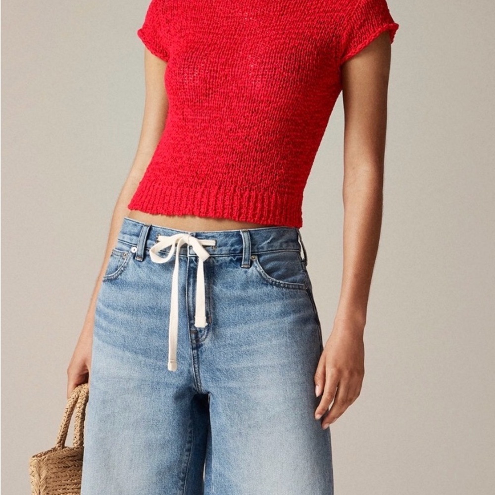 J. Crew Tan Women's Open Weave Sweater